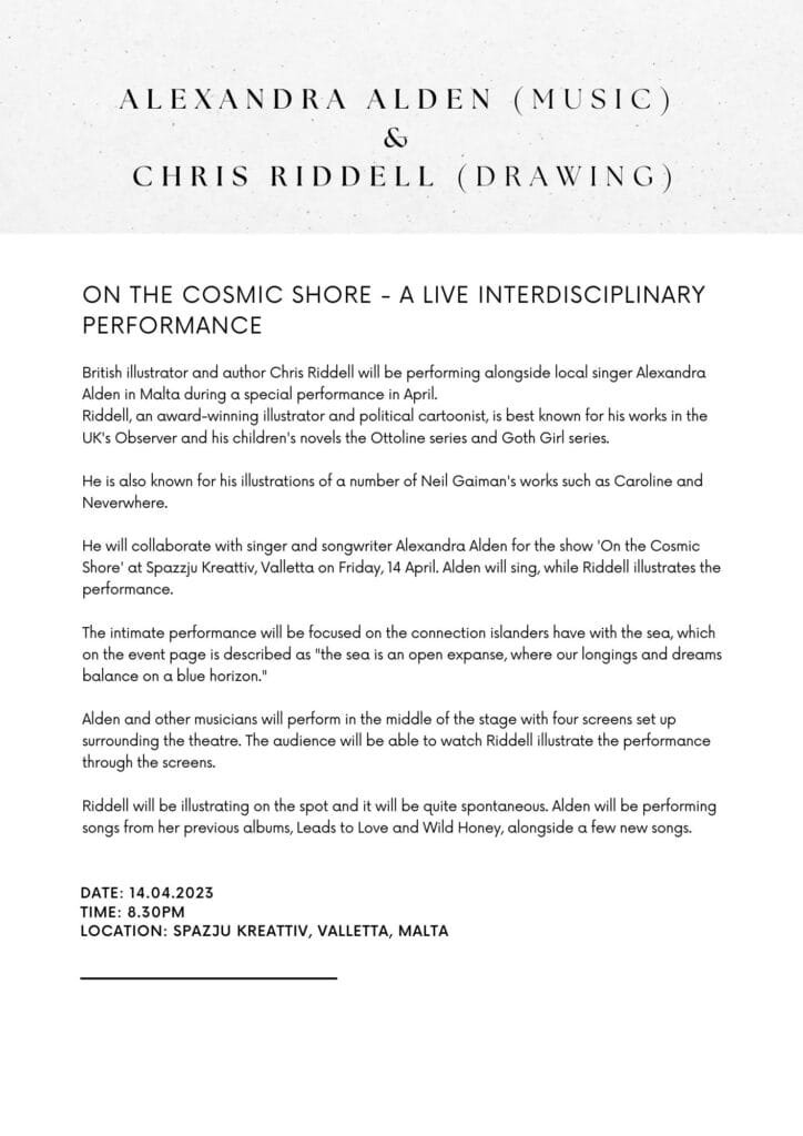 On the Cosmic Shore | Alexandra Alden and Chris Riddell - The Malta ...